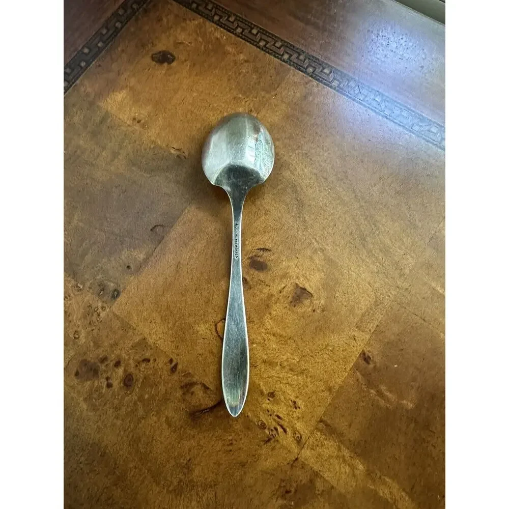 Antique 1914 Patrician Sugar Spoon Silver-plated, by Community Plate, Monogram